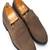 Olive solid leather shoes