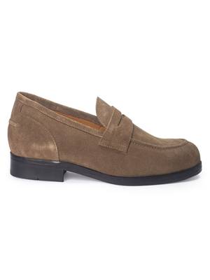 Olive solid leather shoes 3