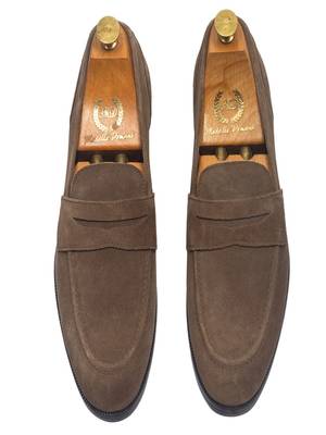 Olive solid leather shoes 5