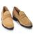 Beige solid leather shoes