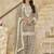 Dusty beige embroidered roman silk patiala suits