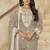 Dusty beige embroidered roman silk patiala suits