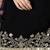 Black embroidered  roman silk patiala suits