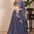 Eilara Women's Grey Faux Georgette Embroidered Sequins Lehenga Festive Wear
