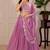 Women's Pink Faux Georgette Embroidered Sequins Lehenga Festive Wear