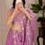 Women's Pink Faux Georgette Embroidered Sequins Lehenga Festive Wear