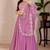 Women's Pink Faux Georgette Embroidered Sequins Lehenga Festive Wear