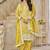 Mustard  embroidered organza (crush fill) salwar kameez