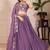Women's Purple Faux Georgette Embroidered Sequins Lehenga Festive Wear