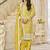 Mustard  embroidered organza (crush fill) salwar kameez