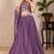 Women's Purple Faux Georgette Embroidered Sequins Lehenga Festive Wear