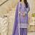 Purple embroidered organza (crush fill) salwar kameez
