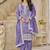 Purple embroidered organza (crush fill) salwar kameez