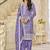 Purple embroidered organza (crush fill) salwar kameez
