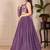 Women's Purple Faux Georgette Embroidered Sequins Lehenga Festive Wear