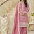 Pink  embroidered organza (crush fill) salwar kameez