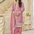 Pink  embroidered organza (crush fill) salwar kameez