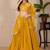 Women's Yellow Faux Georgette Embroidered Sequins Lehenga Festive Wear