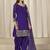 Purple embroidered roman silk patiala suits