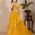Women's Yellow Faux Georgette Embroidered Sequins Lehenga Festive Wear