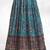 Peacock Blue Chinon Printed Designer Lehenga Skirt Choli Festive Wear