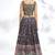 Blue Chinon Printed Designer Lehenga Choli Festive Wear