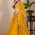 Women's Yellow Faux Georgette Embroidered Sequins Lehenga Festive Wear