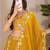 Women's Yellow Faux Georgette Embroidered Sequins Lehenga Festive Wear