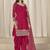 Rani pink embroidered roman silk patiala suits