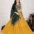 Women's Yellow Faux Georgette Embroidered Sequins Lehenga Festive Wear