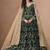 Green embroidered  faux georgette anarkali suit