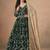 Green embroidered  faux georgette anarkali suit