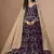 Purple embroidered  faux georgette anarkali suit