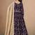 Purple embroidered  faux georgette anarkali suit