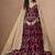 Maroon embroidered  faux georgette anarkali suit