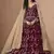 Maroon embroidered  faux georgette anarkali suit