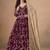 Maroon embroidered  faux georgette anarkali suit
