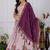 Light Purple Chinon Silk Thread Embroidered Sequins Lehenga Festive Wear