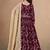 Maroon embroidered  faux georgette anarkali suit