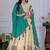 Off White Chinon Silk Thread Embroidered Sequins Lehenga Festive Wear