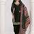 Black embroidered & mirror roman silk patiala suits