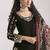Black embroidered & mirror roman silk patiala suits