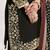 Black embroidered & mirror roman silk patiala suits