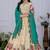 Off White Chinon Silk Thread Embroidered Sequins Lehenga Festive Wear