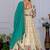 Off White Chinon Silk Thread Embroidered Sequins Lehenga Festive Wear