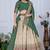 Eilara Women's Green  Jacquard Silk Zari Work With Printed Lehenga Festive Wear