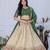 Green  Jacquard Silk Zari Work With Printed Lehenga Festive Wear