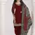 Maroon embroidered & mirror roman silk patiala suits