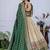 Green  Jacquard Silk Zari Work With Printed Lehenga Festive Wear