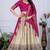 Women's Pink Jacquard Silk Zari Work With Printed Lehenga Festive Wear